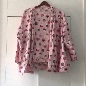 Cupcake flannel pajamas